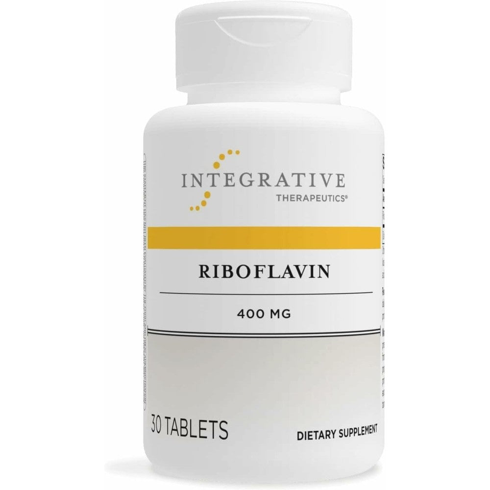 Integrative Therapeutics Riboflavin 400 mg front view bottle showing premium cellular energy supplement label