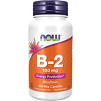 Now Foods Vitamin B2 Riboflavin 100 mg front view bottle packaging