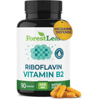 ForestLeaf Vitamin B2 Riboflavin 400mg 90 capsules front view bottle