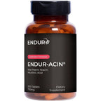 Endurance Products ENDUR-ACIN Niacin 750 Milligrams 200 Tablets front view bottle for cholesterol support.