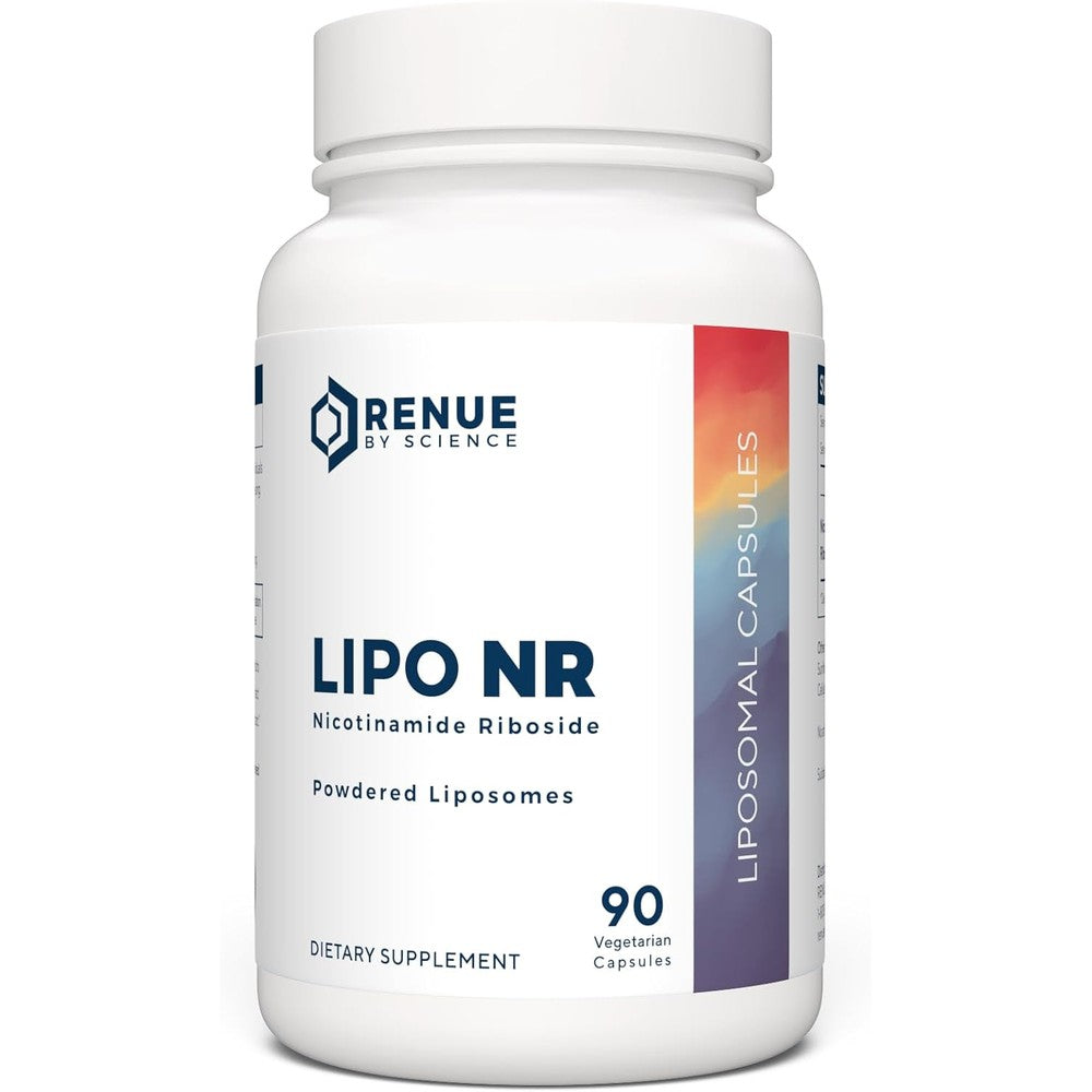 Renue By Science Liposomal Nicotinamide Riboside bottle front view showing 300mg dosage.