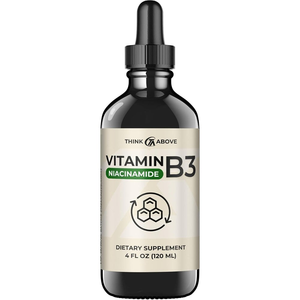 Think Above Liquid Vitamin B3 Niacinamide Supplement front view bottle