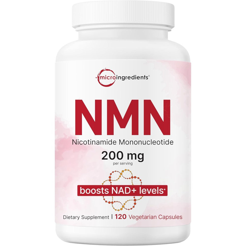 Micro Ingredients NMN 200mg veggie capsules bottle front view