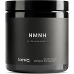Toniiq NMNH supplement bottle front view demonstrating authentic anti aging dietary support packaging.