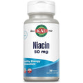 KAL Niacin Vitamin B3 50 mg supplement front bottle view for energy metabolism