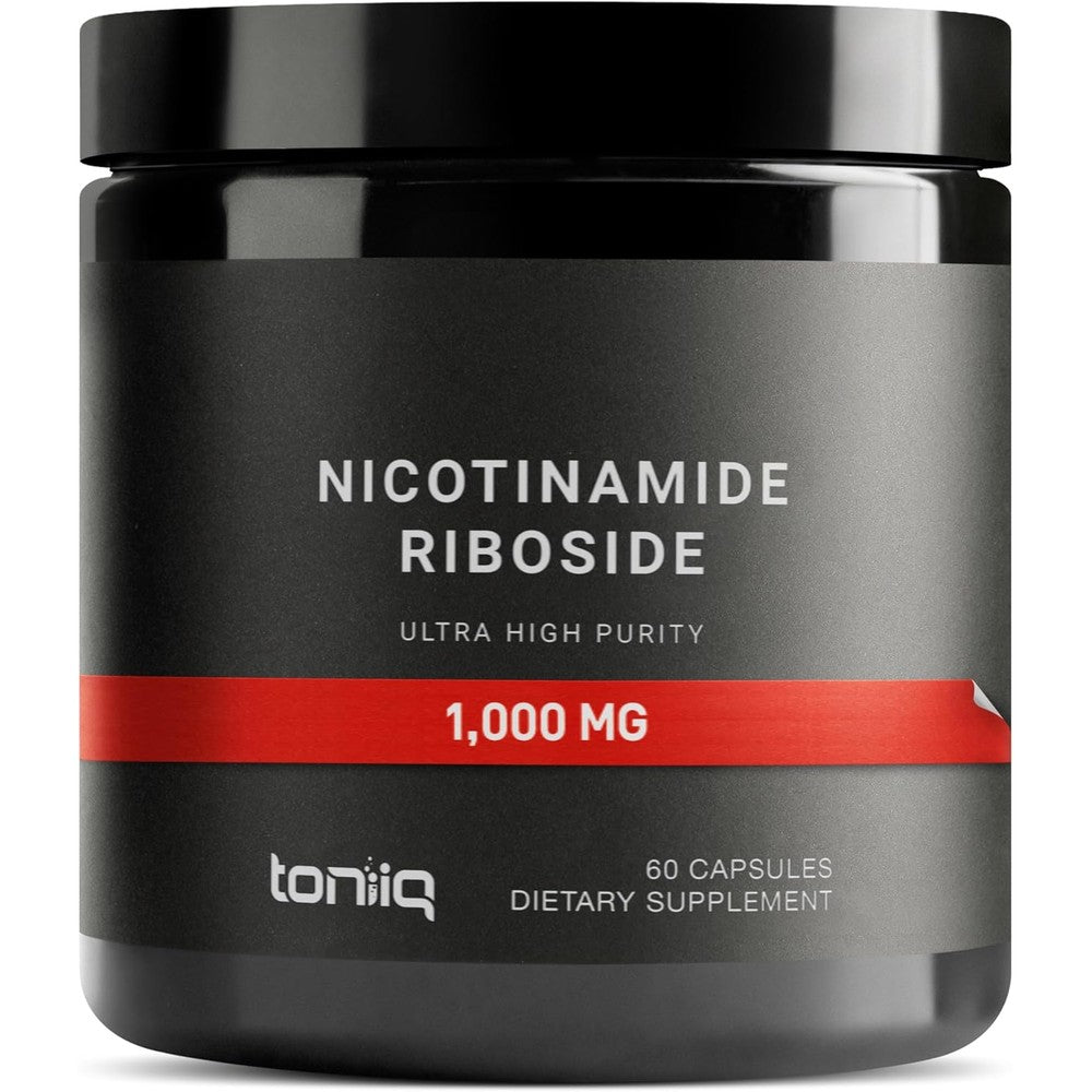 Toniiq Nicotinamide Riboside 1000mg bottle front view for cellular energy