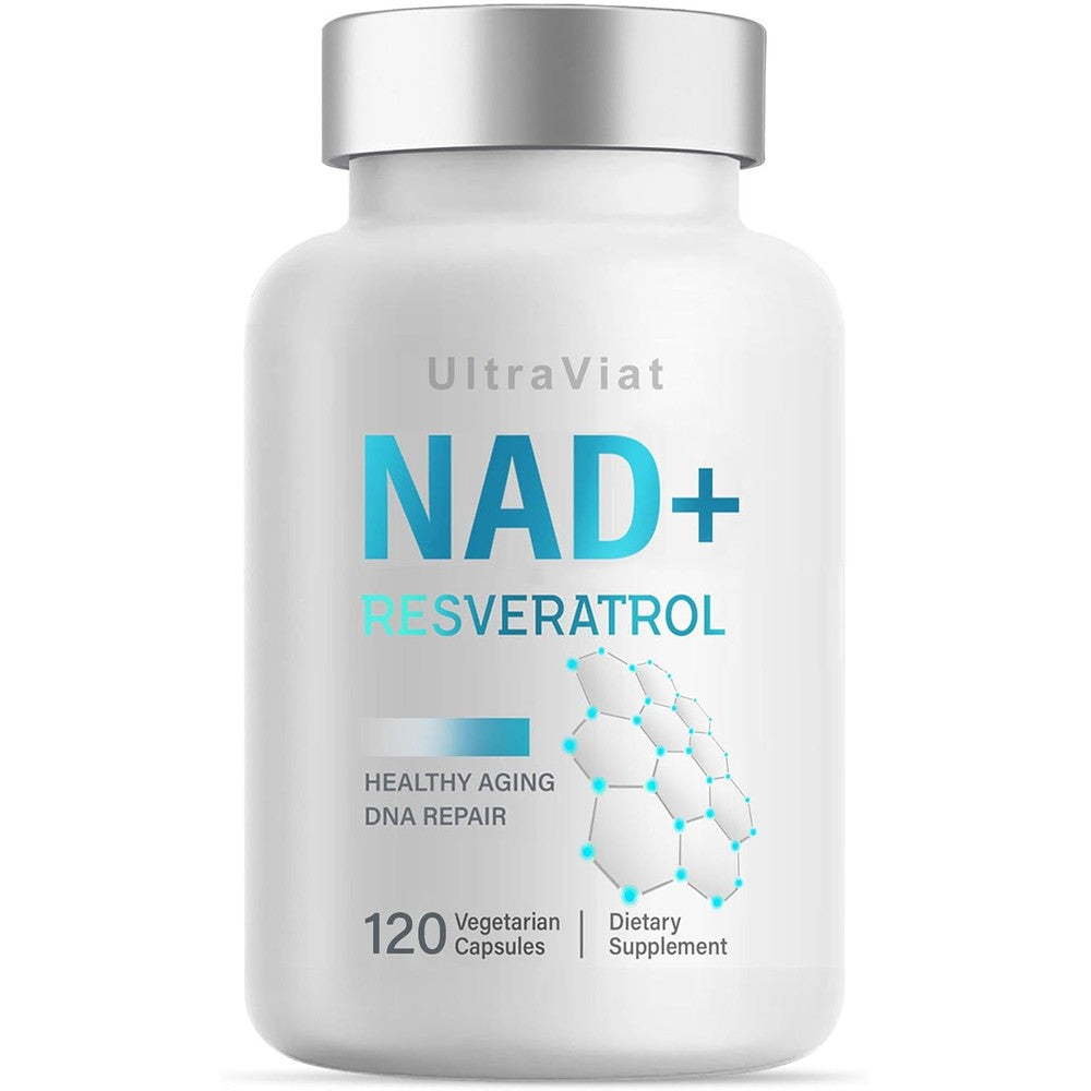 VVQ UltraViat NAD+ Resveratrol 1000mg bottle front view