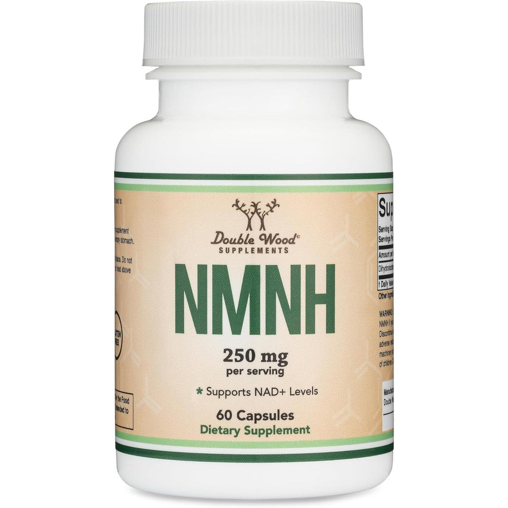 DESOFICON Double Wood NMNH supplement 60 capsules front bottle view showing anti aging benefits