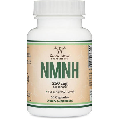 DESOFICON Double Wood NMNH supplement 60 capsules front bottle view showing anti aging benefits