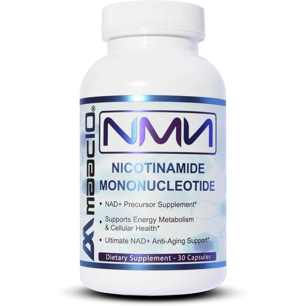 MAAC10 Formulas NMN Supplement 125mg 30 Capsules front view bottle.