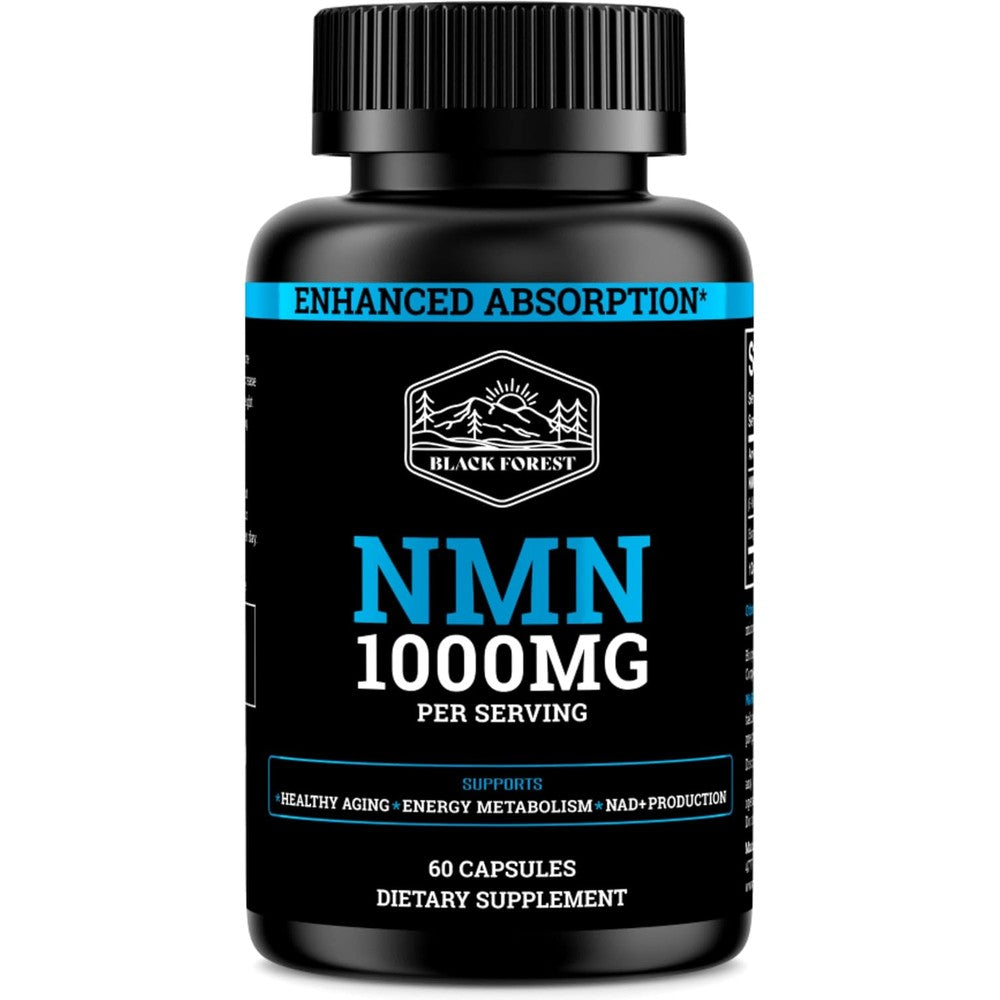 Black Forest NMN 1000mg supplement bottle front view