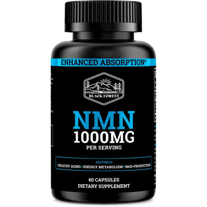 Black Forest NMN 1000mg supplement bottle front view