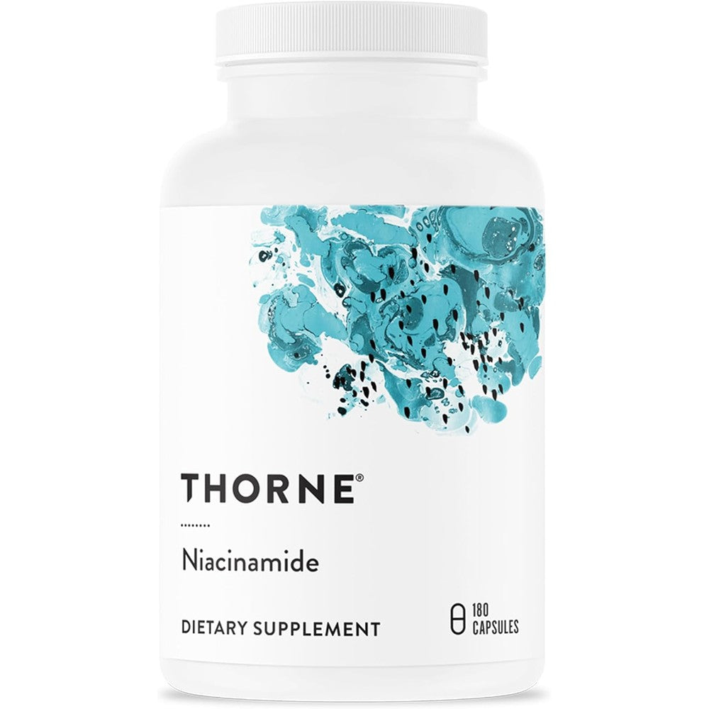 Thorne Niacinamide Vitamin B3 500 mg 180 capsules front view bottle