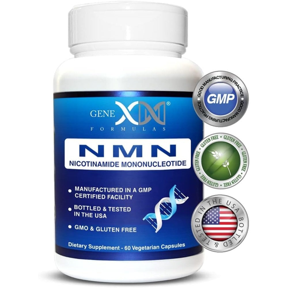 Genex Formulas NMN 250mg front view bottle of authentic anti aging longevity supplement