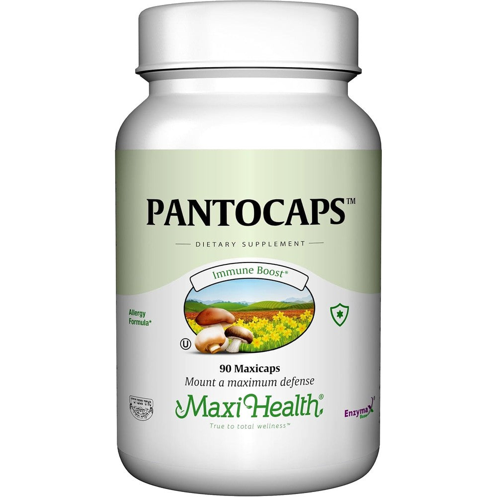 Maxi Health Pantocaps 500mg Vitamin B5 bottle front view