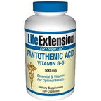 Life Extension Pantothenic Acid 500mg bottle front view
