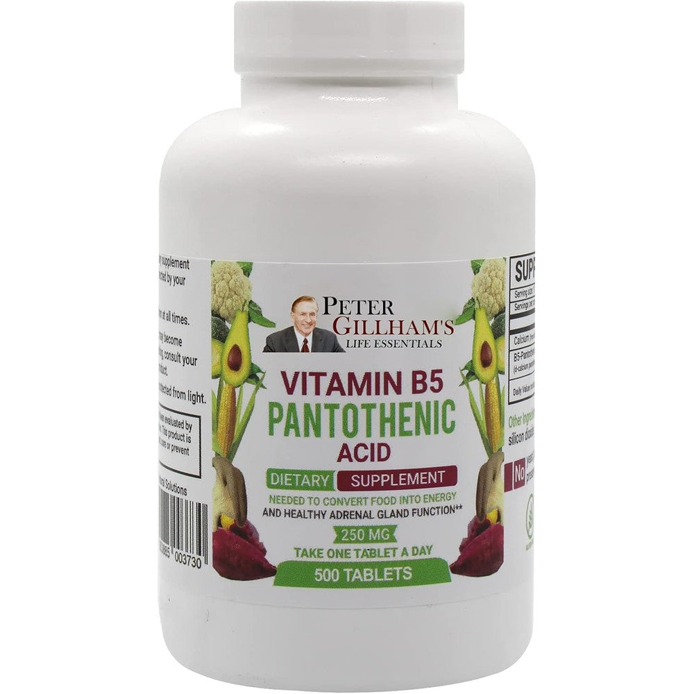 Peter's Choice Vitamin B5 Pantothenic Acid 250mg bottle front view