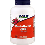 Now Foods Pantothenic Acid 500mg 250 Capsules front view
