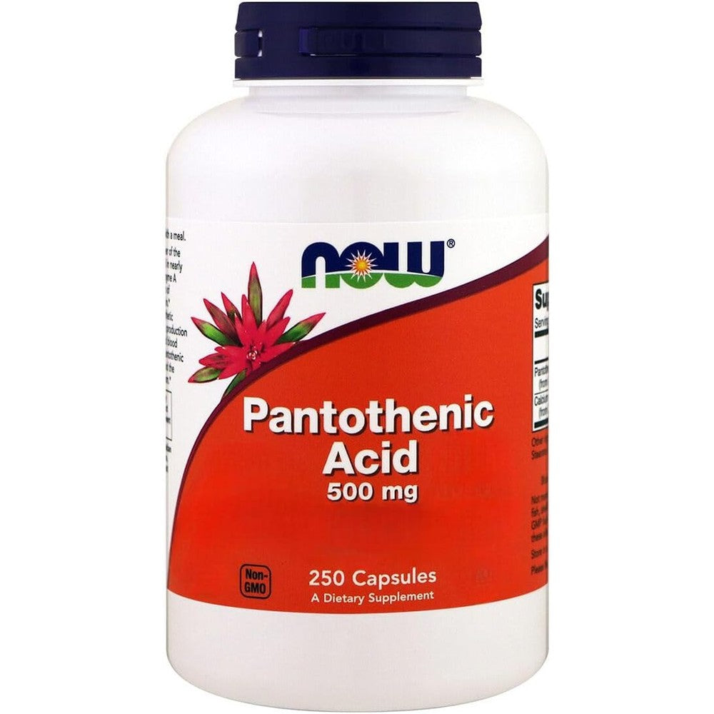 Now Foods Pantothenic Acid 500mg 250 Capsules front view