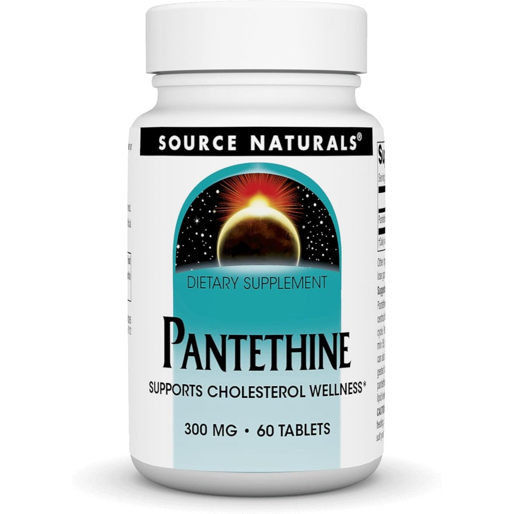 Source Naturals Pantethine 300mg bottle front view for cardiovascular support