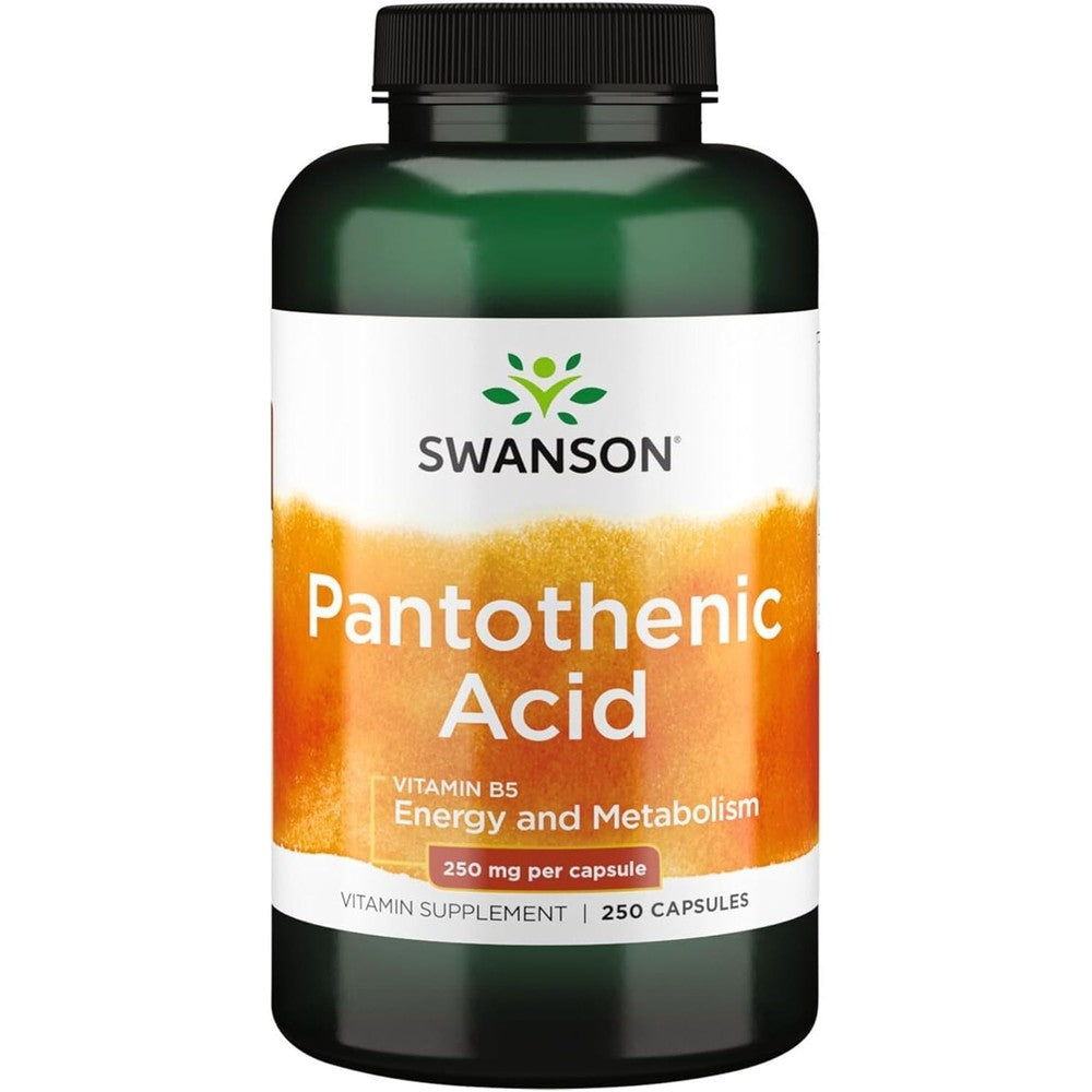 Swanson Pantothenic Acid 250 mg 250 Capsules front view
