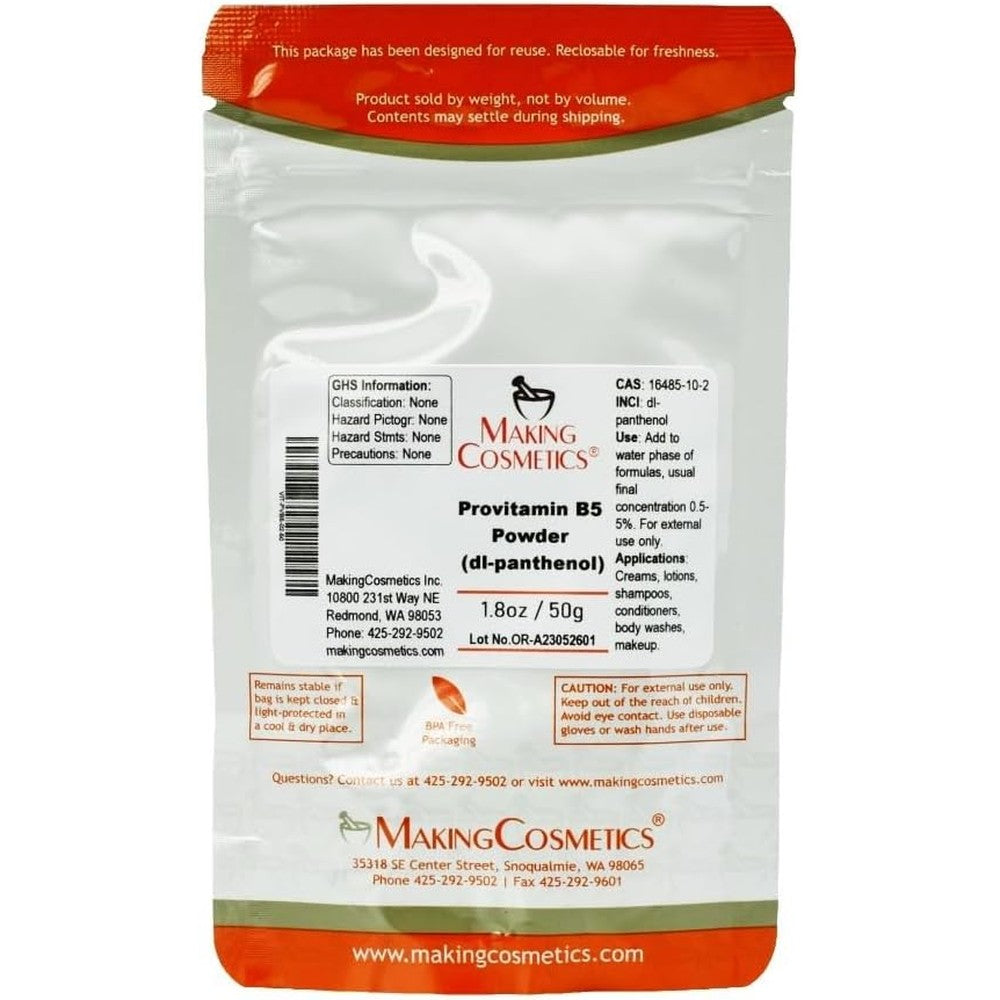 MakingCosmetics Provitamin B5 Powder DL Panthenol 50g pouch front view