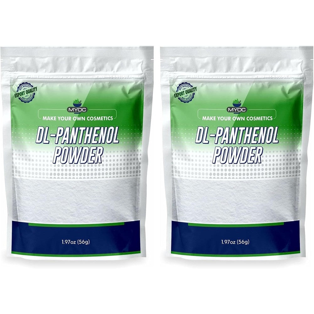 Myoc DL Panthenol Powder front view packaging cosmetic ingredient