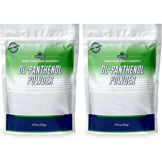 Myoc DL Panthenol Powder front view packaging cosmetic ingredient