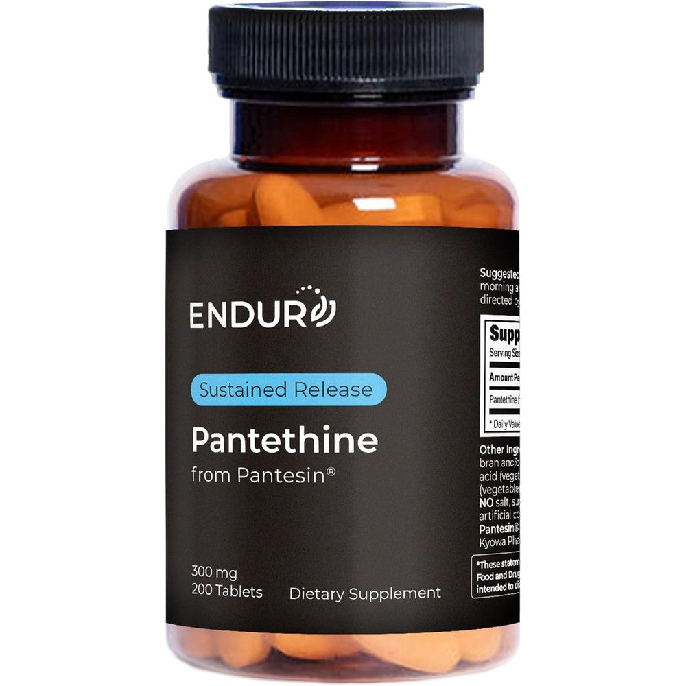 Endurance Products Pantethine sustained release 200 count bottle front view
