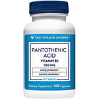 The Vitamin Shoppe Pantothenic Acid 500mg bottle front view