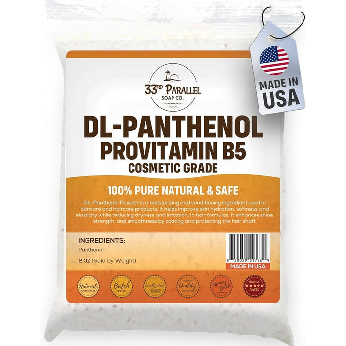 33rd Parallel Soap Co. Pure DL-Panthenol Powder front view packaging