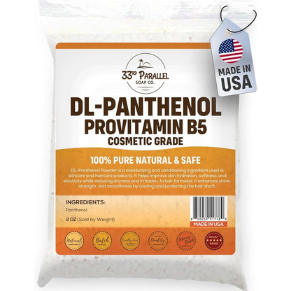 33rd Parallel Soap Co. Pure DL-Panthenol Powder front view packaging
