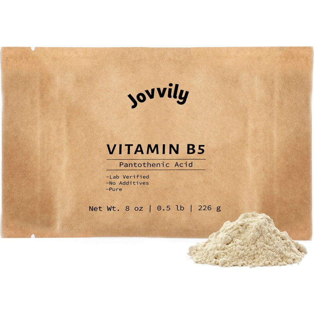 Jovvily Vitamin B5 and vitamin d Pantothenic Acid powder 8 oz bag for energy and metabolism support
