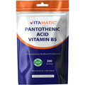 Vitamatic Pantothenic Acid Pure Powder Vitamin B5 front view packaging