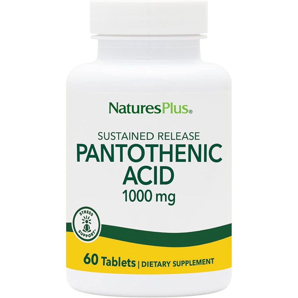 NaturesPlus Pantothenic Acid 1000 mg front bottle view