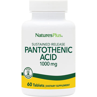 NaturesPlus Pantothenic Acid 1000 mg front bottle view