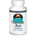Source Naturals Pantothenic Acid 250 mg front bottle view