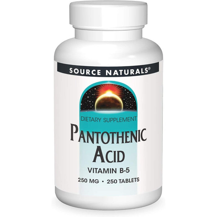 Source Naturals Pantothenic Acid 250 mg front bottle view