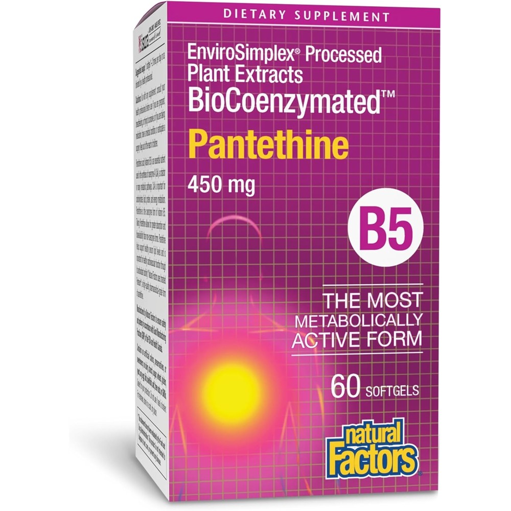 Natural Factors BioCoenzymated Pantethine 450 mg bottle front view