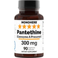 Monoherb Pantethine 300mg 90 Vegetarian Capsules front view bottle