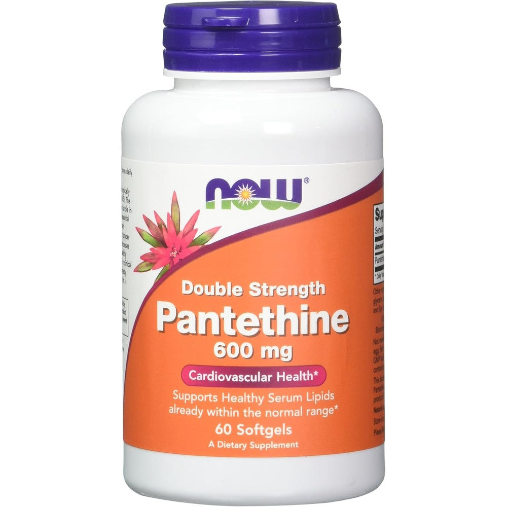 Now Foods Double Strength Pantethine 600 mg front bottle view