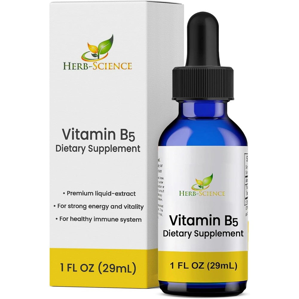 Herb-Science Liquid Vitamin B5 30ml front view bottle