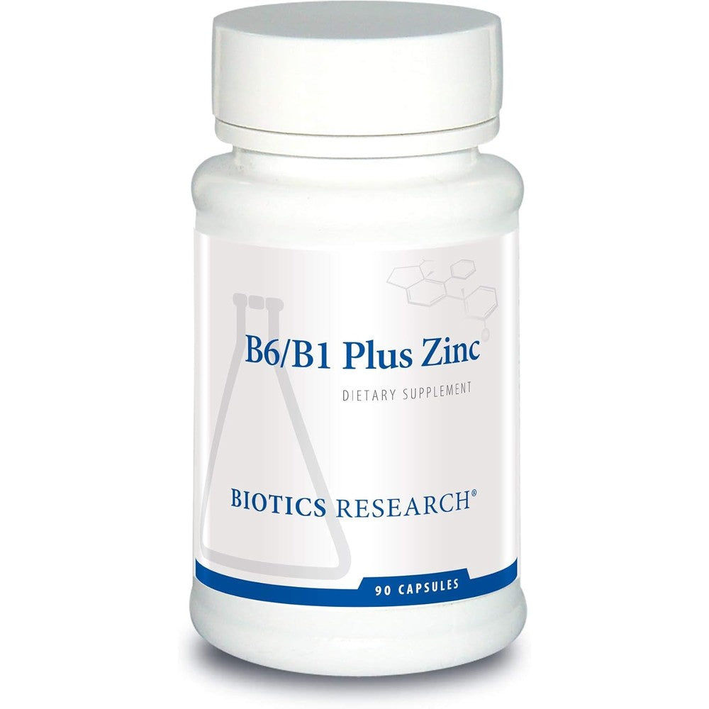 Biotics Research B6 B1 Plus Zinc dietary supplement bottle front view