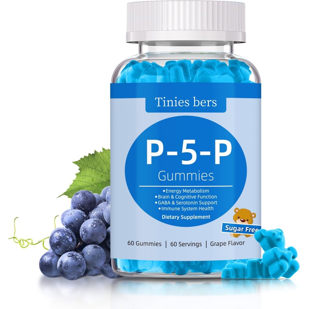 Tinies Bers P5P Vitamin B6 gummies bottle front view