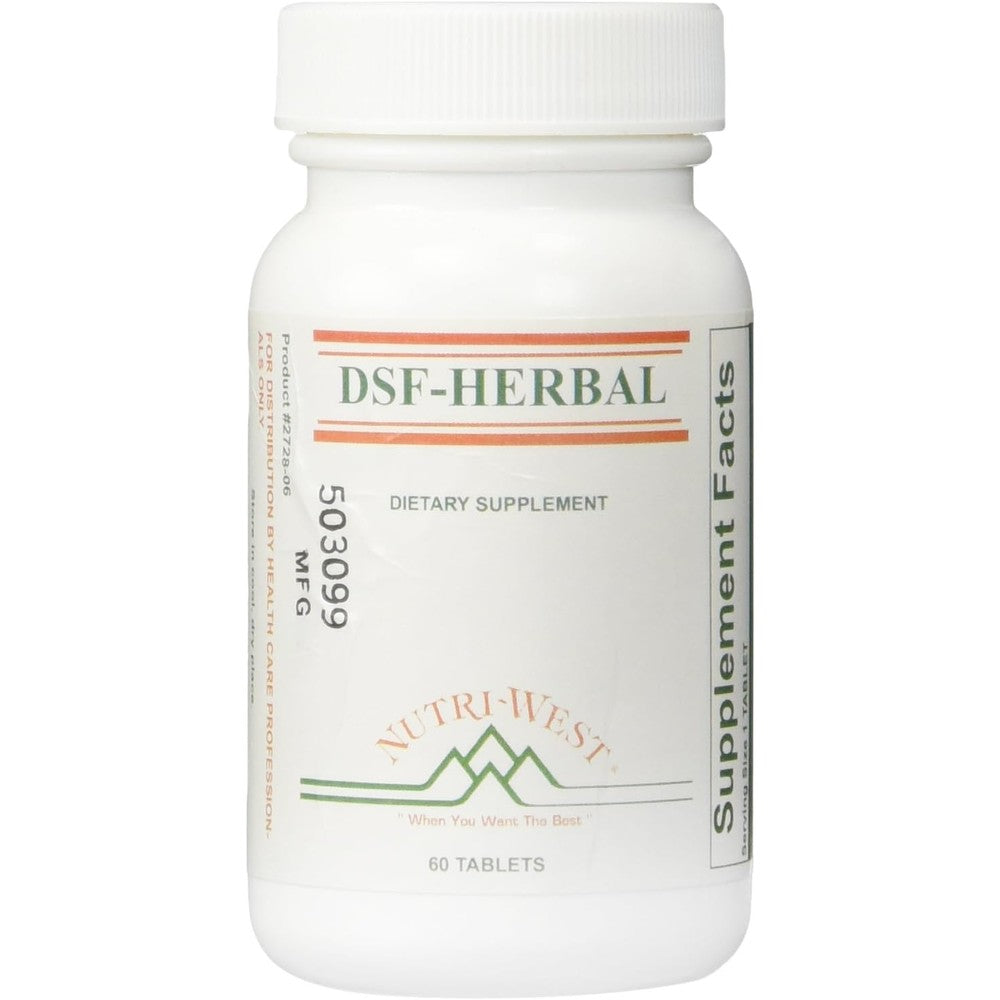 Nutri-West DSF Herbal 60 Tablets front view premium energy management dietary supplement