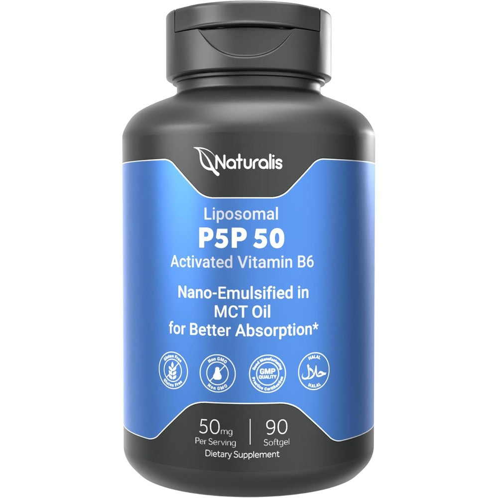 Naturalis Liposomal P5P 50mg Vitamin B6 bottle front view
