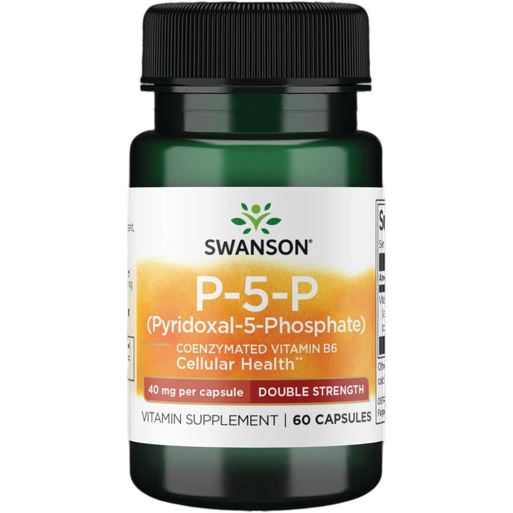 Swanson P5P Coenzymated Vitamin B6 40 mg front bottle view