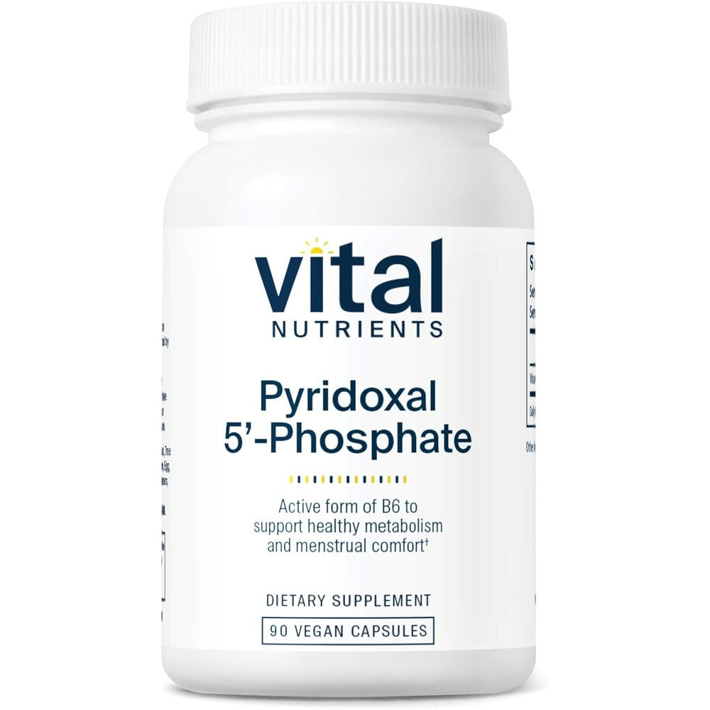 Vital Nutrients Pyridoxal 5 Phosphate front view bottle for metabolism support