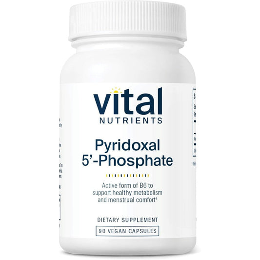 Vital Nutrients Pyridoxal 5 Phosphate front view bottle for metabolism support