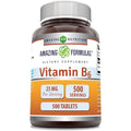 Amazing Nutrition Vitamin B6 25mg supplement bottle front view